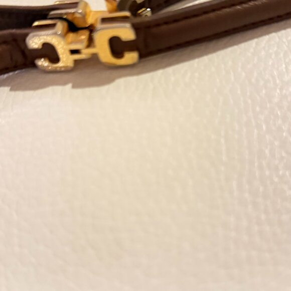 VINTAGE CASSANDRE PARIS BROWN LEATHER SKINNNY BELT GOLD TONE LOGO BUCKLE SIZE 44